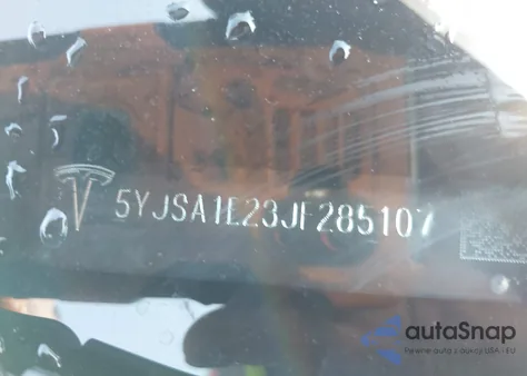 2018 Tesla Model S 100D/75D/P100D from USA, damaged, VIN 5YJSA1E23JF285107